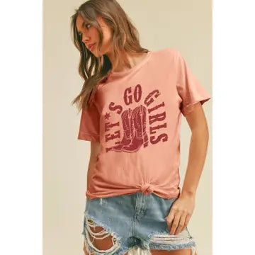 Let’S Go Girls Boots Graphic Tee
