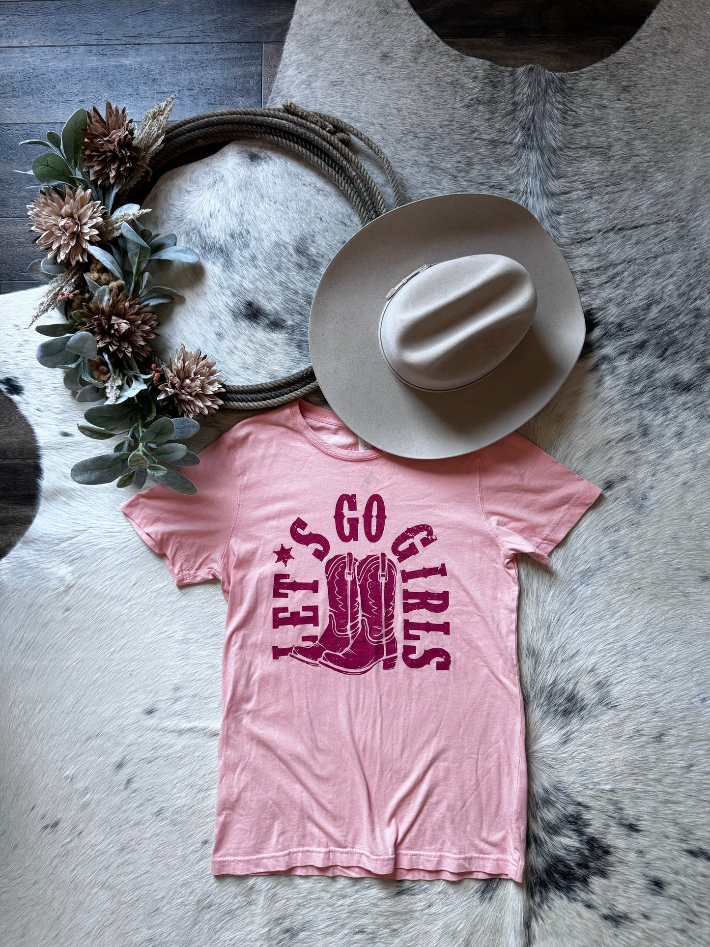 Let’S Go Girls Boots Graphic Tee