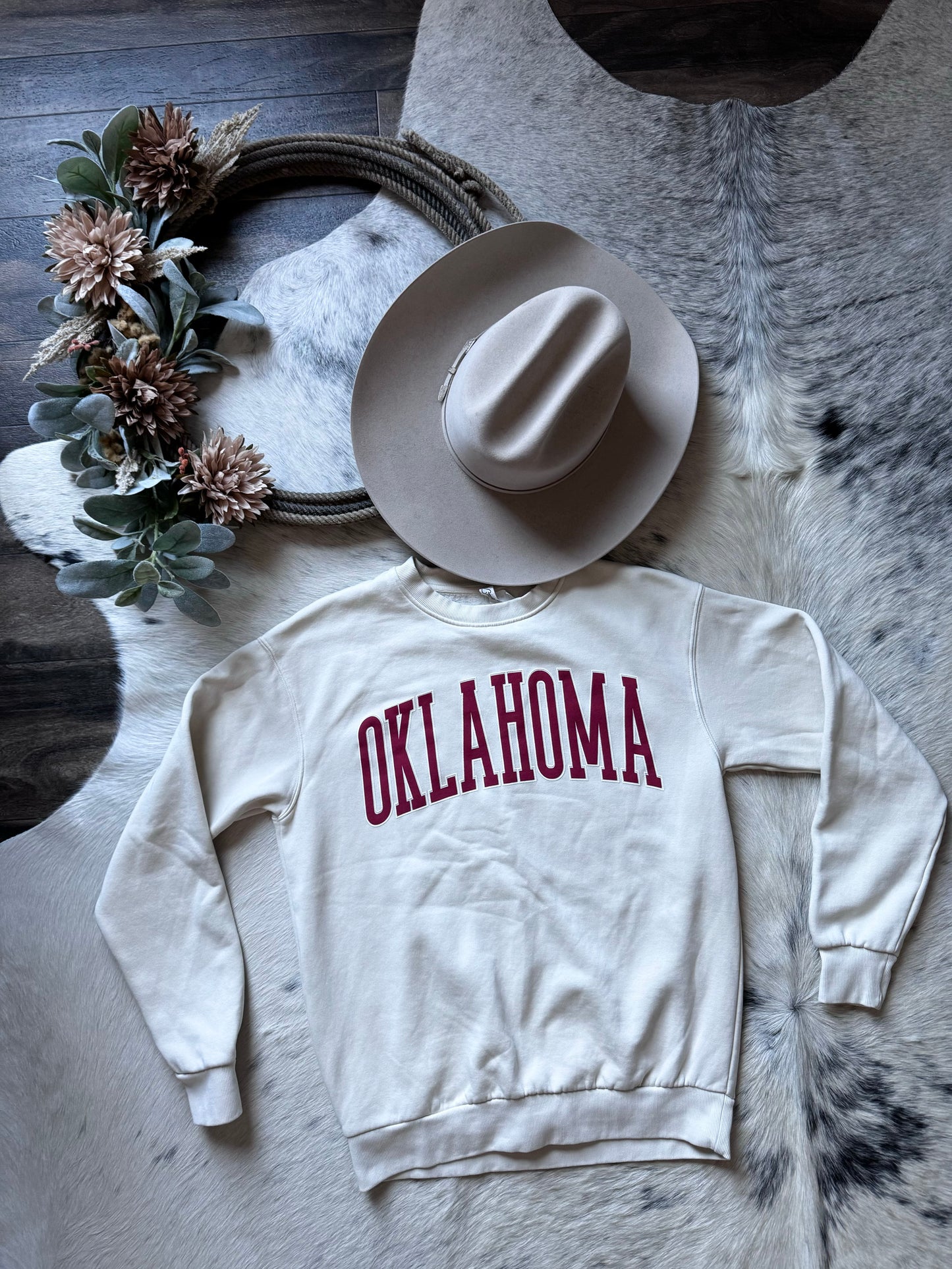 Oklahoma Puff Graphic Brushed Sweatshirts