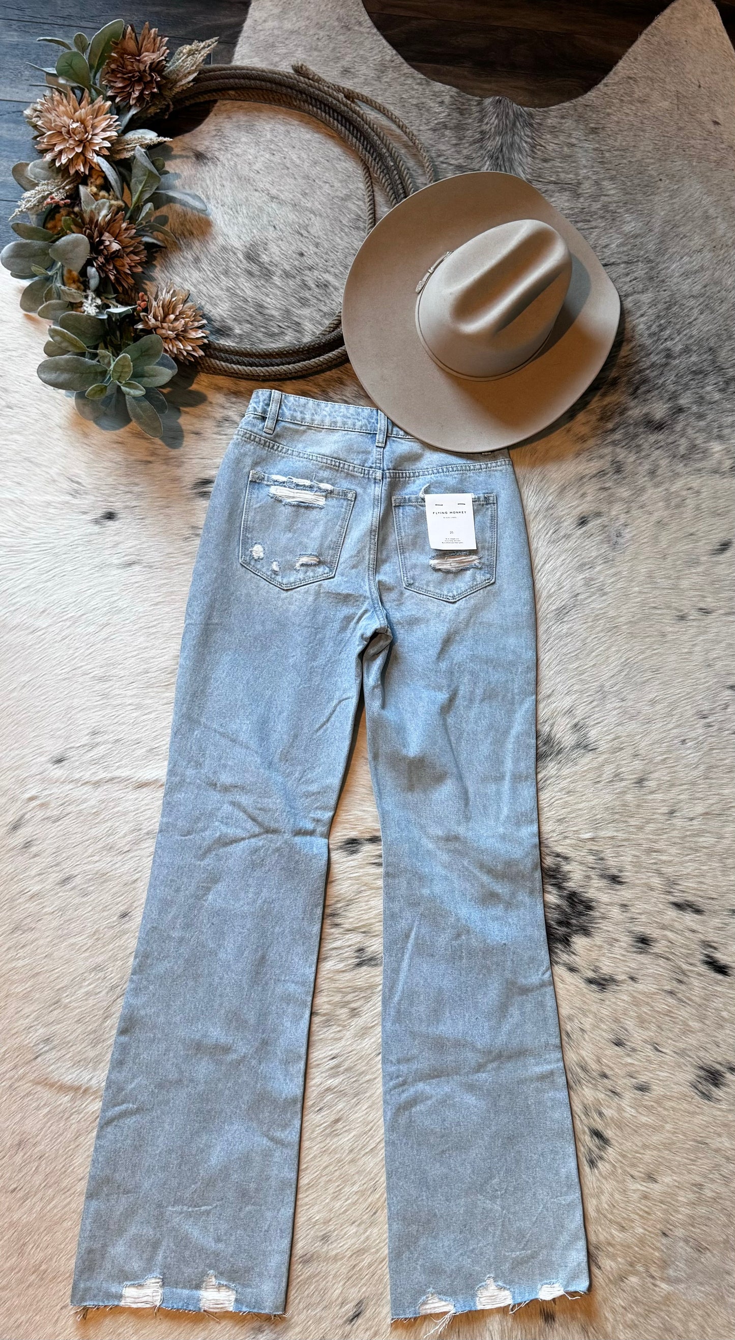 Flying monkey ripped jeans