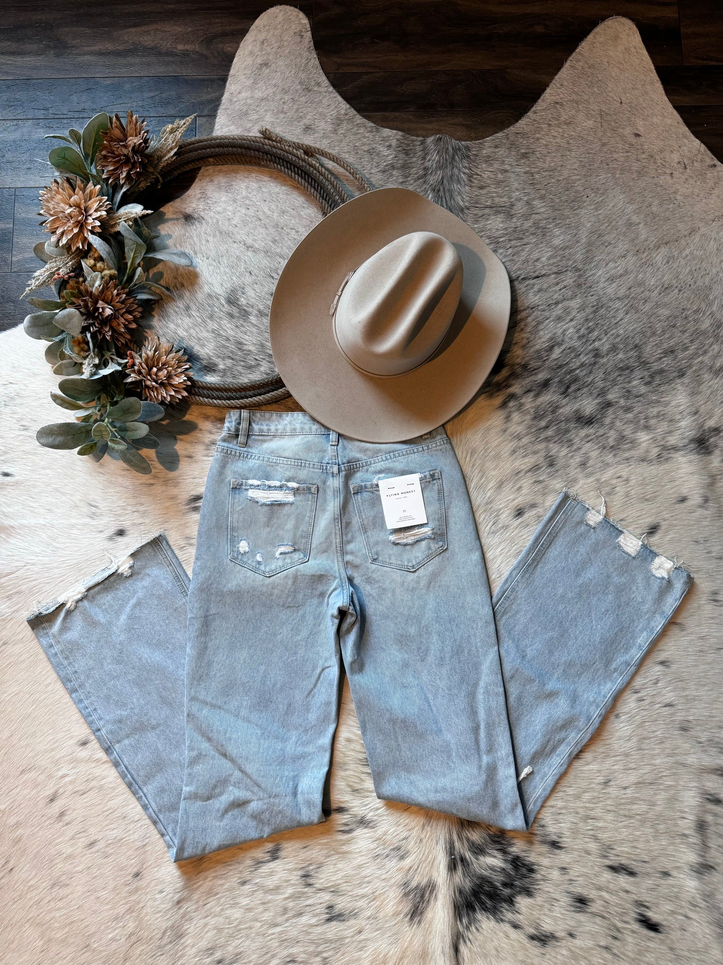 Flying monkey ripped jeans