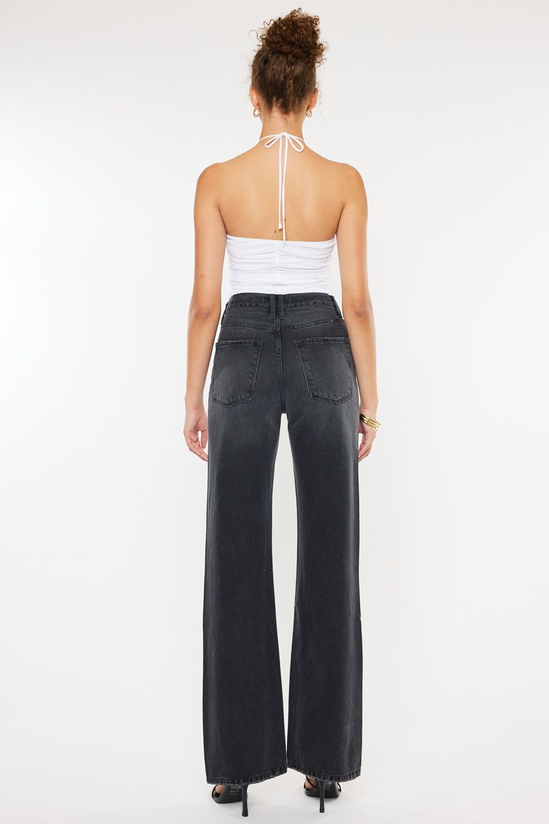 Kancan Black knee ripped jean