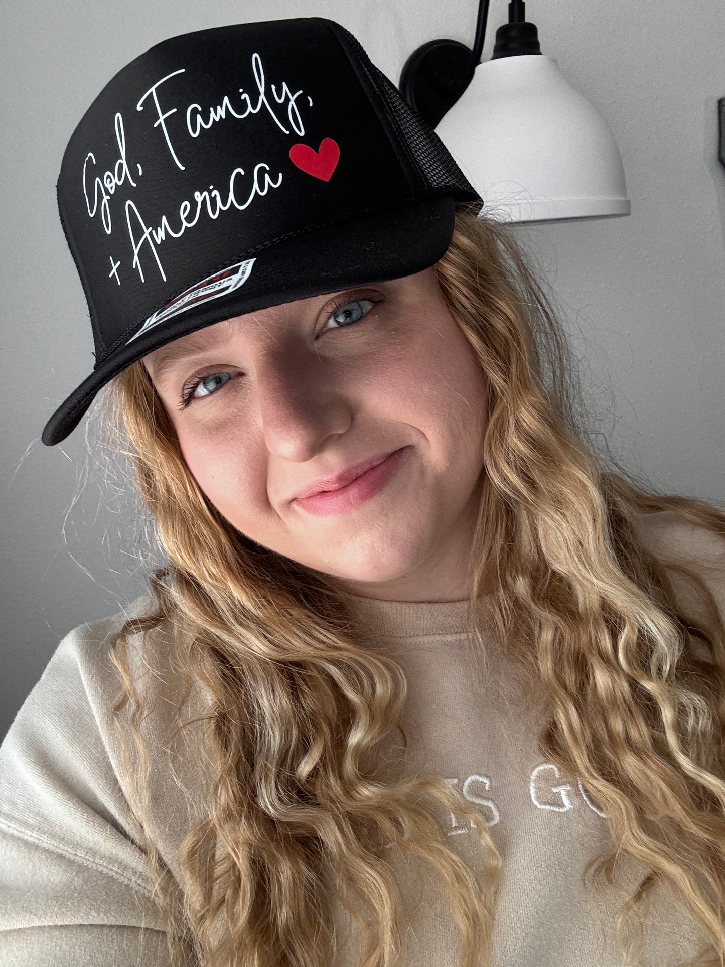 God, Family, and America Hat