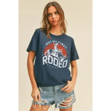 Not My First Rodeo Cowboy Graphic Tee